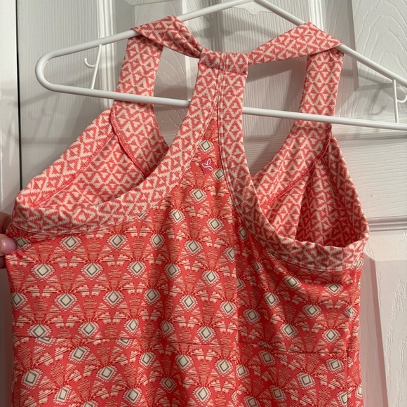 PrAna | Casual Outdoor Athleisure Knit T Back Sundress Orange Tribal | SZ S - Picture 6 of 7